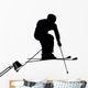 Skiing Silhouette Wall Decal