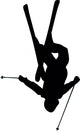 Skiing Silhouette Wall Decal