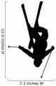 Skiing Silhouette Wall Decal