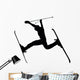 Skiing Silhouette Wall Decal