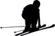 Skiing Silhouette Wall Decal