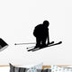 Skiing Silhouette Wall Decal