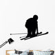 Skiing Silhouette Wall Decal
