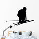 Skiing Silhouette Wall Decal