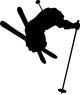Skiing Silhouette Wall Decal