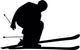 Skiing Silhouette Wall Decal