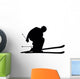 Skiing Silhouette Wall Decal