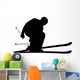 Skiing Silhouette Wall Decal