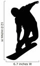 Snowboarding Silhouette Wall Decal