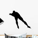 Ice Skater Silhouette Wall Decal