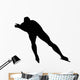 Ice Skater Silhouette Wall Decal