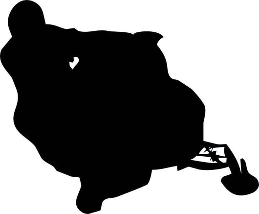 Snow Mobile Silhouette Wall Decal