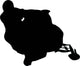 Snow Mobile Silhouette Wall Decal