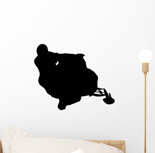 Snow Mobile Silhouette Wall Decal