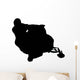 Snow Mobile Silhouette Wall Decal