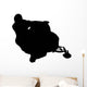 Snow Mobile Silhouette Wall Decal