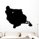 Snow Mobile Silhouette Wall Decal