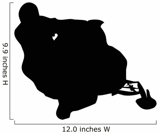 Snow Mobile Silhouette Wall Decal