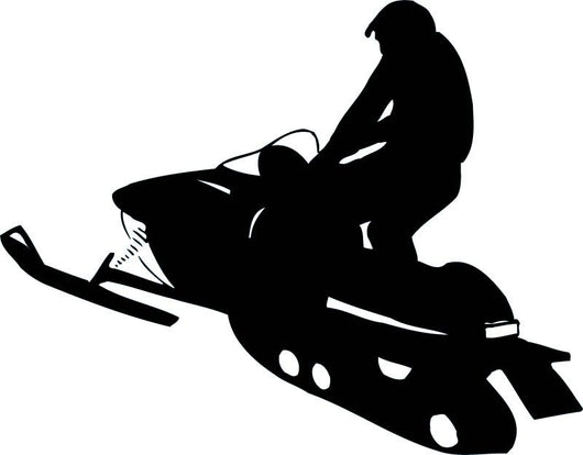 Snow Mobile Silhouette Wall Decal