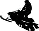 Snow Mobile Silhouette Wall Decal