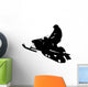 Snow Mobile Silhouette Wall Decal
