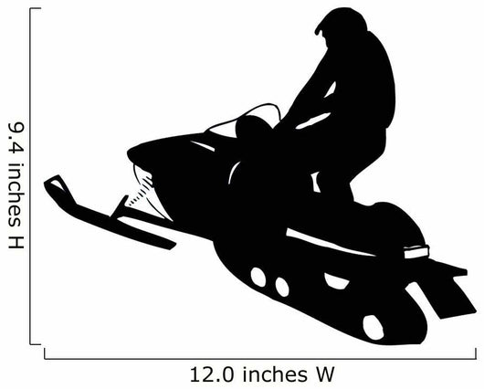 Snow Mobile Silhouette Wall Decal