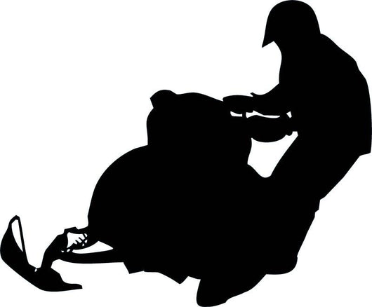 Snow Mobile Silhouette Wall Decal