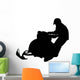 Snow Mobile Silhouette Wall Decal