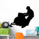 Snow Mobile Silhouette Wall Decal