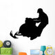 Snow Mobile Silhouette Wall Decal
