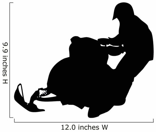 Snow Mobile Silhouette Wall Decal