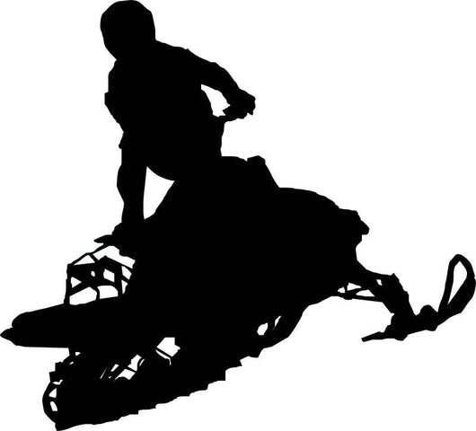 Snow Mobile Silhouette Wall Decal
