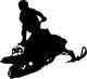 Snow Mobile Silhouette Wall Decal