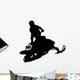 Snow Mobile Silhouette Wall Decal