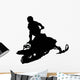 Snow Mobile Silhouette Wall Decal