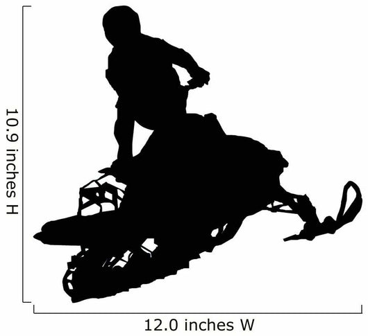 Snow Mobile Silhouette Wall Decal