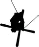 Skiing Silhouette Wall Decal