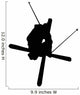 Skiing Silhouette Wall Decal
