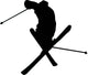 Skiing Silhouette Wall Decal