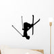 Flipping Skiing Silhouette Wall Decal