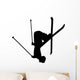 Flipping Skiing Silhouette Wall Decal