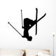 Flipping Skiing Silhouette Wall Decal