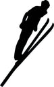 Skiing Silhouette Wall Decal