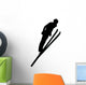 Skiing Silhouette Wall Decal