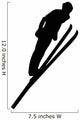 Skiing Silhouette Wall Decal