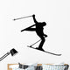 Skiing Silhouette Wall Decal