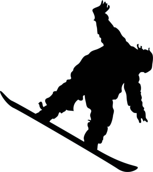Stunt Snowboarder Silhouette Wall Decal