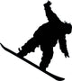 Stunt Snowboarder Silhouette Wall Decal