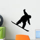 Stunt Snowboarder Silhouette Wall Decal