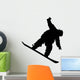 Stunt Snowboarder Silhouette Wall Decal